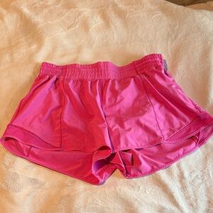 Lululemon Hotty Hot High-Rise Lined Short 4” - Sonic Pink - Size 12